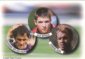 Raimond van der Gouw Alex Notman Henning Berg Manchester United 1997/98 Futera Fans' Selection #9